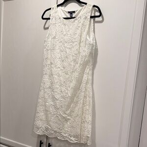 Chaps Ivory Lace Mini Dress
